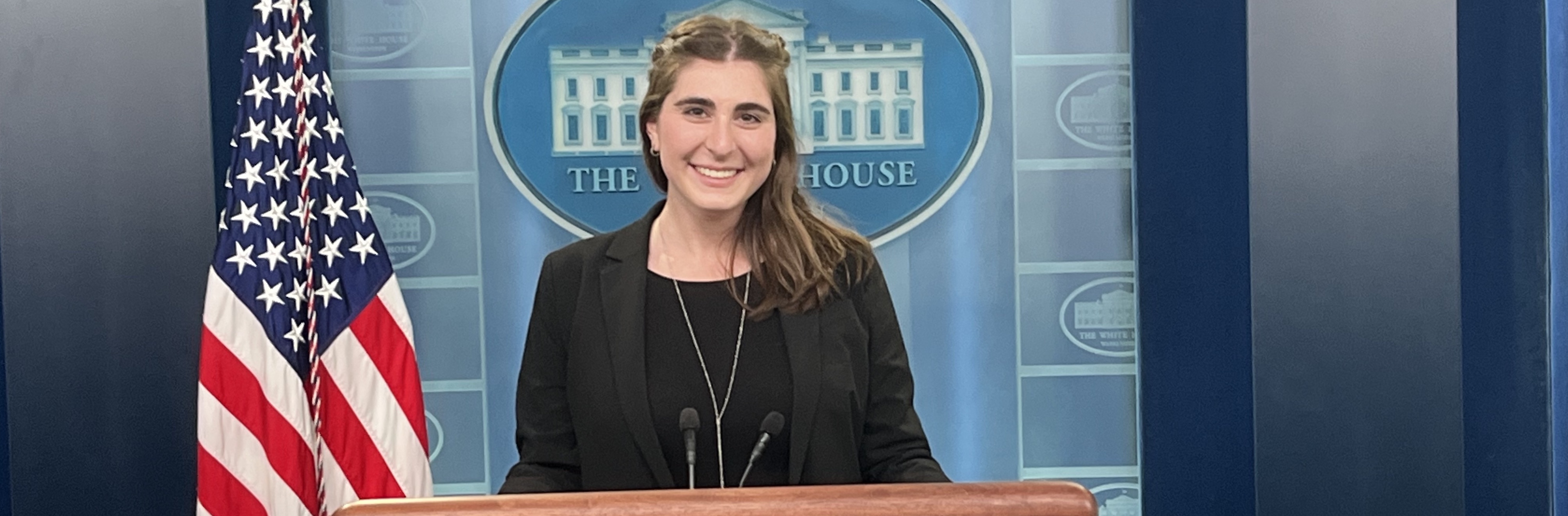 Abigail in the White House press room