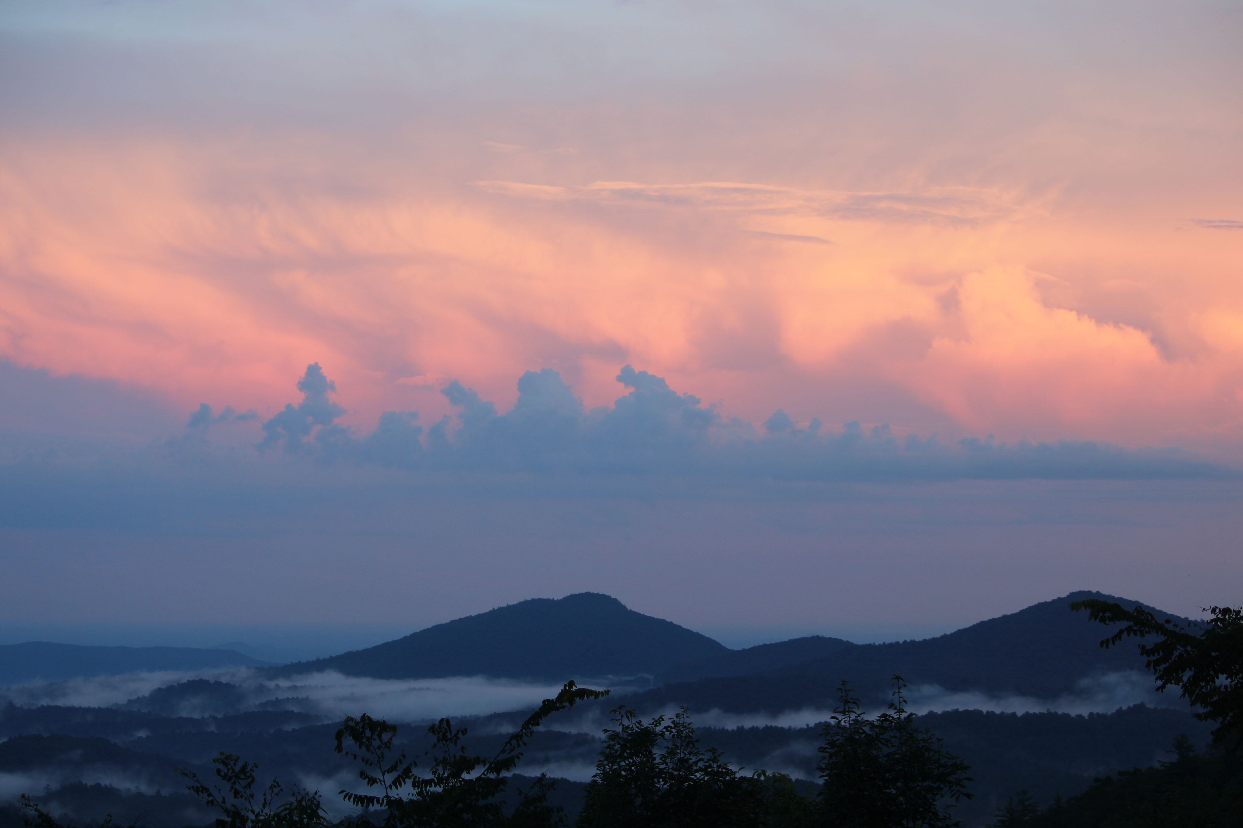 sky over the mountains